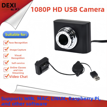 USB kamera ar iebūvētu mikrofonu Raspberry Pi 4/5, 1080p (1920x1080) 30fps, USB 2.0, bez draiveriem