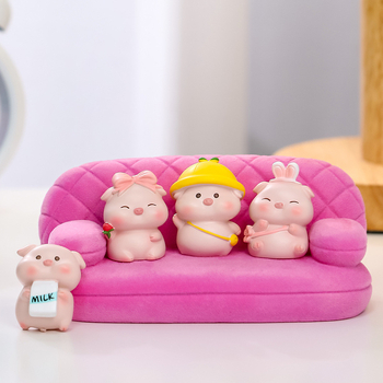 Φιγούρα από ρητίνη με γουρούνι για κεντρική κονσόλα αυτοκινήτου και γραφείο, μικρο-τοπίο, διακόσμηση ζώων με κινούμενο σχέδιο • Μάρκα: Wisdom Forest • Υλικό: Ρητίνη • Στυλ: Κινούμενο σχέδιο • Κατηγορία: Ζώα