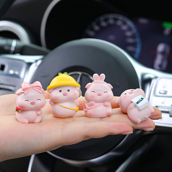 Φιγούρα από ρητίνη με γουρούνι για κεντρική κονσόλα αυτοκινήτου και γραφείο, μικρο-τοπίο, διακόσμηση ζώων με κινούμενο σχέδιο • Μάρκα: Wisdom Forest • Υλικό: Ρητίνη • Στυλ: Κινούμενο σχέδιο • Κατηγορία: Ζώα