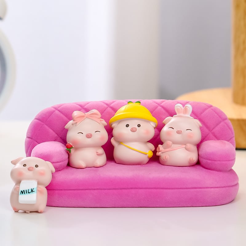 Φιγούρα από ρητίνη με γουρούνι για κεντρική κονσόλα αυτοκινήτου και γραφείο, μικρο-τοπίο, διακόσμηση ζώων με κινούμενο σχέδιο • Μάρκα: Wisdom Forest • Υλικό: Ρητίνη • Στυλ: Κινούμενο σχέδιο • Κατηγορία: Ζώα