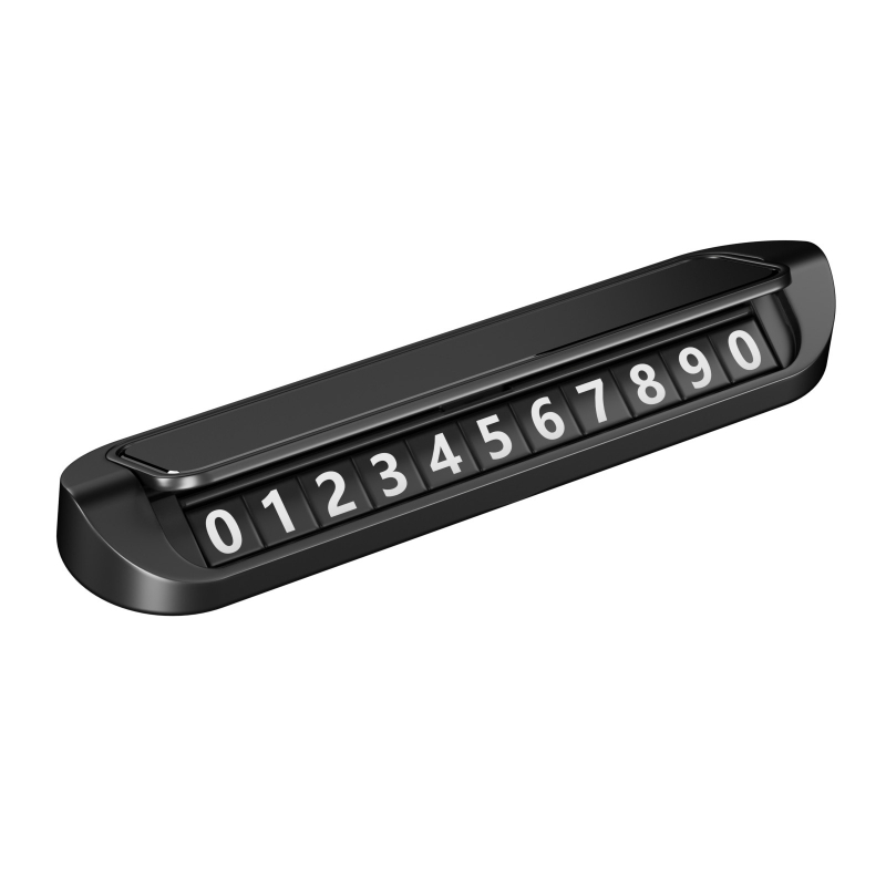 Parking broj pločice za automobil - Skriveni tip, CS-526, Metal, Funkcija pomicanja pločice, Mogućnost ispisa logotipa