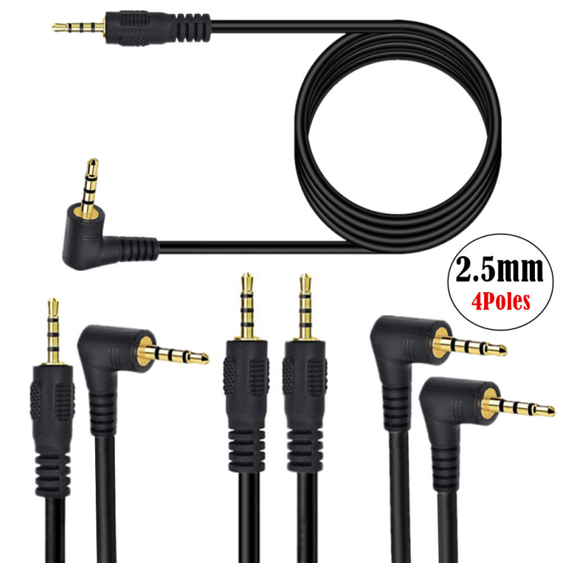 Audio kabel, 2,5 mm muški konektor, 4-žilni, zlatno obloženi kontakti, bakreno jezgro