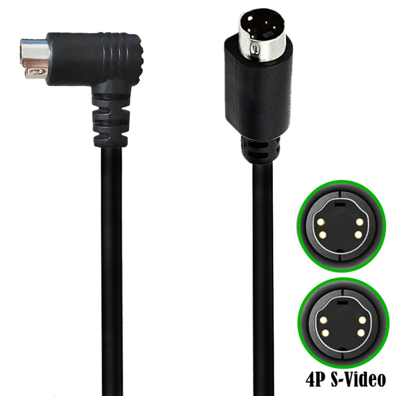 S-Video kabelis, 4 pin SVHS, kamerām un mājas kino, Ere/yirui YR-SV4-A1, vara vads bez izolācijas