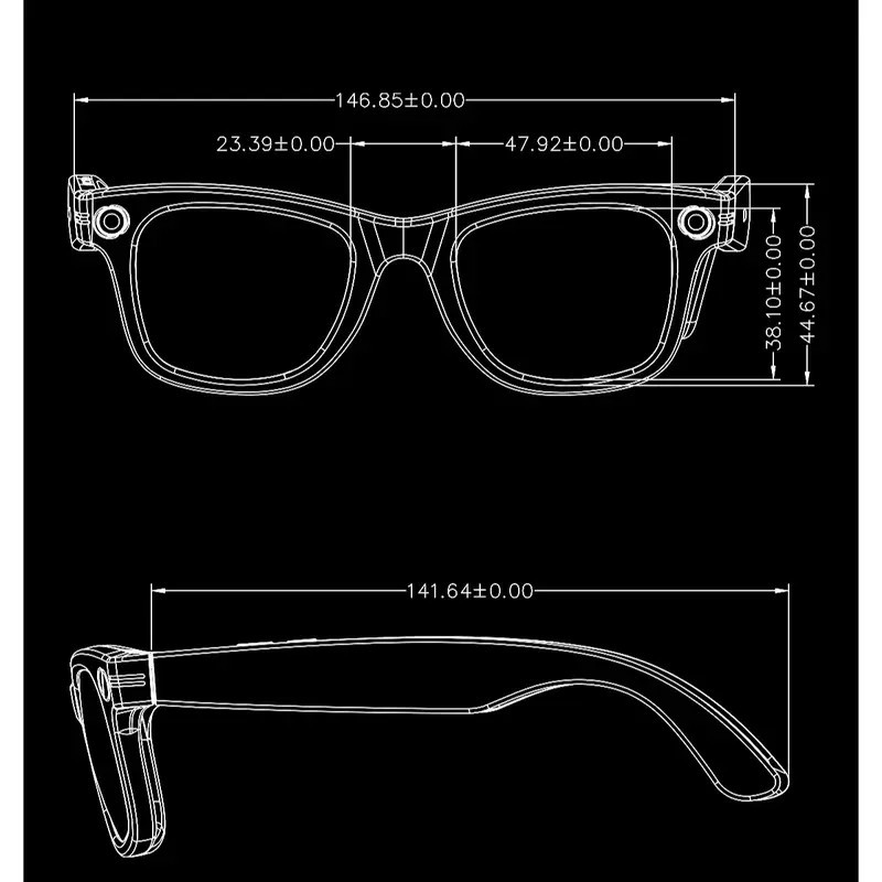 Náhlavné okuliare s AI prekladačom, 8MP kamera, Wi‑Fi, stabilizácia obrazu, 270mAh batéria