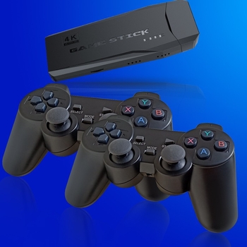 M8 nostalgična igraća konzola s bežičnim dvostrukim kontrolerima, 64GB, HDMI izlaz na TV 1080p/720p, fiksni operativni sustav