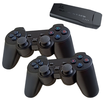 M8 nostalgična igraća konzola s bežičnim dvostrukim kontrolerima, 64GB, HDMI izlaz na TV 1080p/720p, fiksni operativni sustav