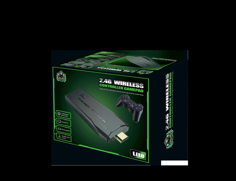 M8 nostalgična igraća konzola s bežičnim dvostrukim kontrolerima, 64GB, HDMI izlaz na TV 1080p/720p, fiksni operativni sustav