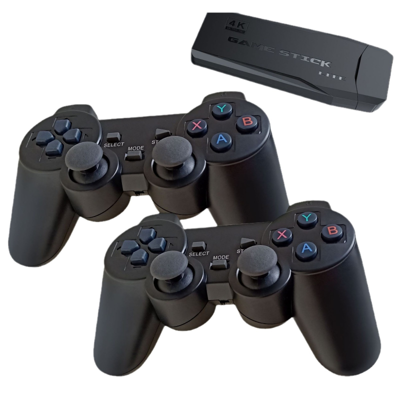 M8 nostalgična igraća konzola s bežičnim dvostrukim kontrolerima, 64GB, HDMI izlaz na TV 1080p/720p, fiksni operativni sustav