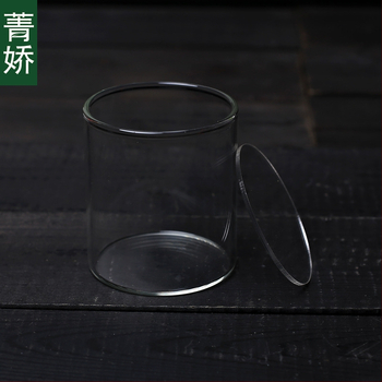 Mini stačiakampis stiklo buteliukas su akrilo dangteliu samanos mikro kraštovaizdžiui — borosilikato stiklas, Jing Jiao, kartoninė pakuotė, stalinis demonstravimas