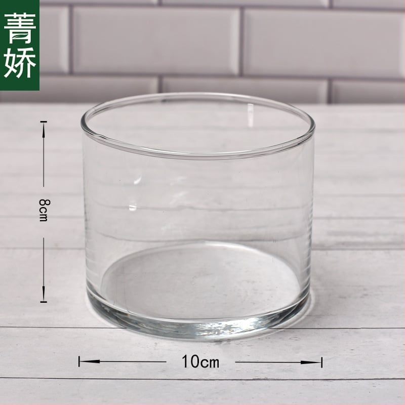 Mini stačiakampis stiklo buteliukas su akrilo dangteliu samanos mikro kraštovaizdžiui — borosilikato stiklas, Jing Jiao, kartoninė pakuotė, stalinis demonstravimas