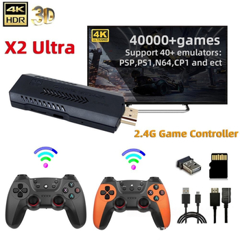 Nostalgijska konzola X2 ULTRA, 64GB memorije, 2.4G bežičnog, HDMI izlaz 1080p