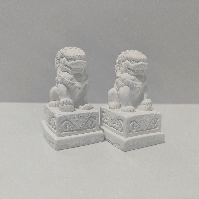 Ζεύγος λιονταριών από Bluestone, Zhuotai, κινεζικού στυλ ρητινώδη tea pets για γραφείο και διακόσμηση ενυδρείου
