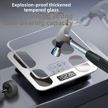 Έξυπνη ζυγαριά λίπους σώματος, υψηλής ακρίβειας για οικιακή χρήση, επαναφορτιζόμενη, χωρητικότητα 180 kg, μετρά βάρος, λίπος και υγρασία