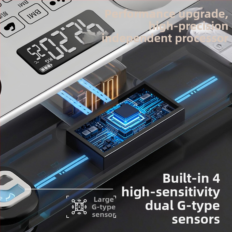Έξυπνη ζυγαριά λίπους σώματος, υψηλής ακρίβειας για οικιακή χρήση, επαναφορτιζόμενη, χωρητικότητα 180 kg, μετρά βάρος, λίπος και υγρασία