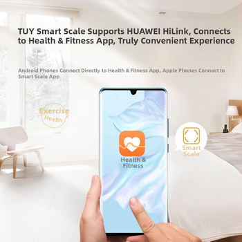 Pametna elektronička vaga za kućnu upotrebu, precizno mjerenje tjelesne masnoće, kompatibilna s Huawei Hilink