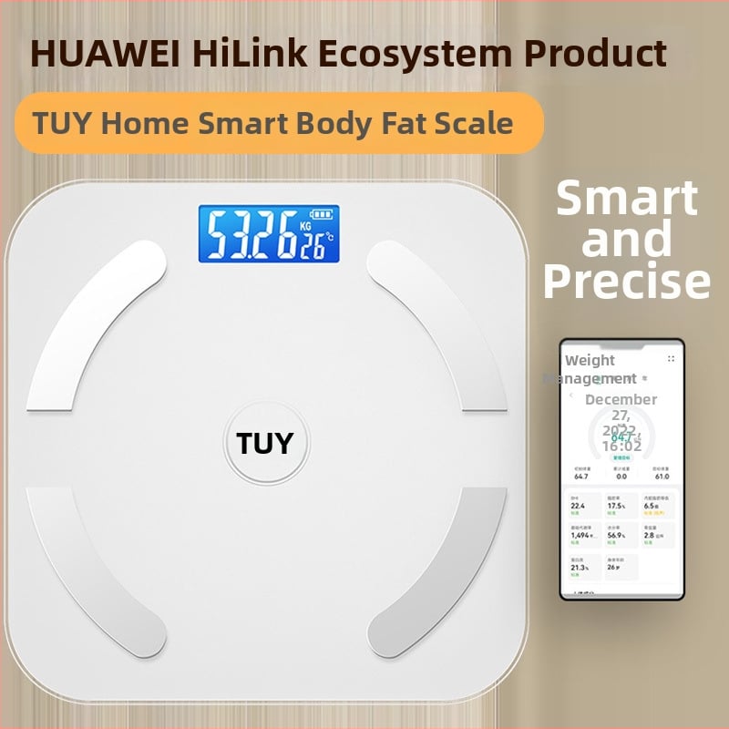 Pametna elektronička vaga za kućnu upotrebu, precizno mjerenje tjelesne masnoće, kompatibilna s Huawei Hilink