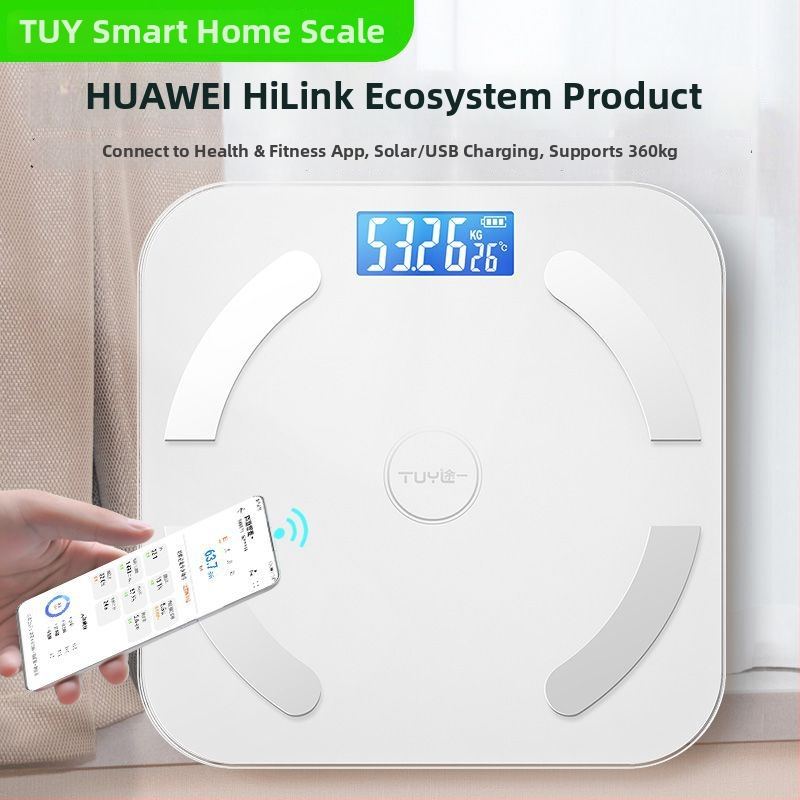Pametna elektronička vaga za kućnu upotrebu, precizno mjerenje tjelesne masnoće, kompatibilna s Huawei Hilink