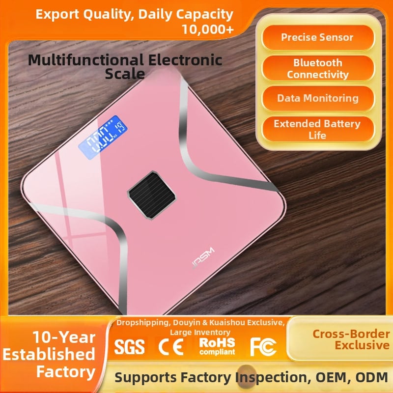 Dr. Eye ζυγός λιπώδους σώματος - οθόνη 2 ιντσών, συμβατός με iOS, ασύρματη εμβέλεια 5–10 μ., λειτουργία με κουμπί, βάρος 0,9 kg