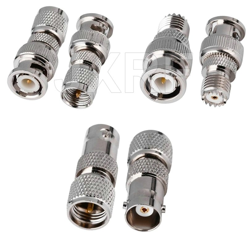 Koaksijalni RF konektor: BNC na Mini-UHF, model mini UHF, 1 jezgra, bakrena kontakt, bakreni izolator