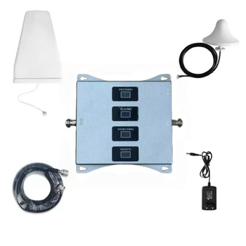 XR 2345g Daugiafrekvinis keturių dažnių mobiliojo signalo stiprintuvas su patobulintu imtuvu, dažnių diapazonas 700-2600 MHz, 2G/3G/4G/5G su internetu, dengiamas plotas 100-1000 m²