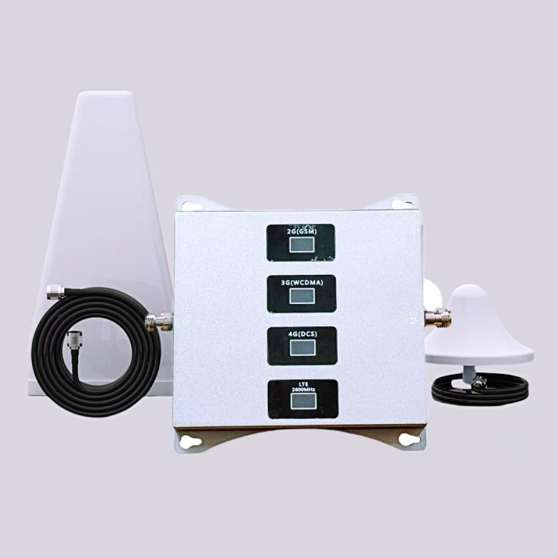 XR 2345g Daugiafrekvinis keturių dažnių mobiliojo signalo stiprintuvas su patobulintu imtuvu, dažnių diapazonas 700-2600 MHz, 2G/3G/4G/5G su internetu, dengiamas plotas 100-1000 m²
