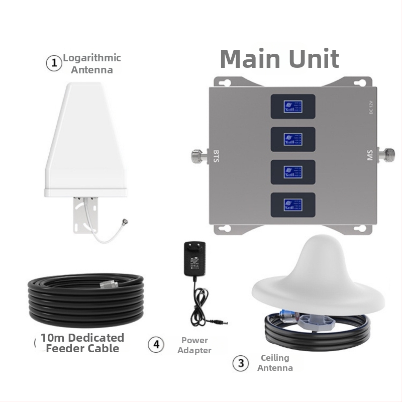 XR 2345g Daugiafrekvinis keturių dažnių mobiliojo signalo stiprintuvas su patobulintu imtuvu, dažnių diapazonas 700-2600 MHz, 2G/3G/4G/5G su internetu, dengiamas plotas 100-1000 m²
