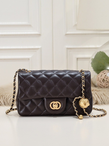 2025 Chanel-inspirirana mala kvadratna torbica s lancem, crossbody, od ovčje kože, vrhunsko izdanje