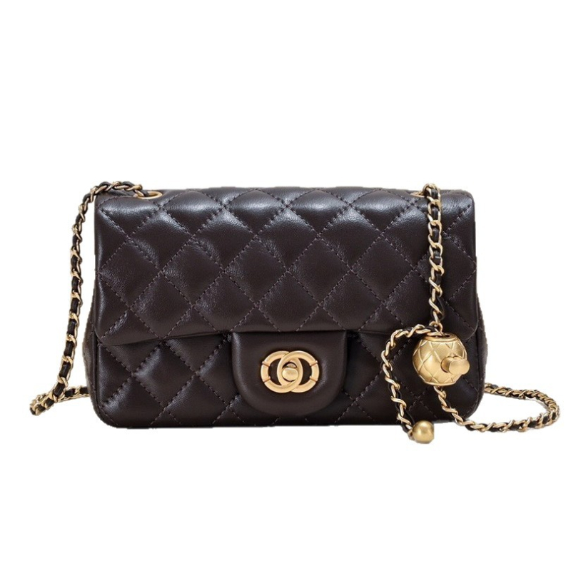 2025 Chanel-inspirirana mala kvadratna torbica s lancem, crossbody, od ovčje kože, vrhunsko izdanje