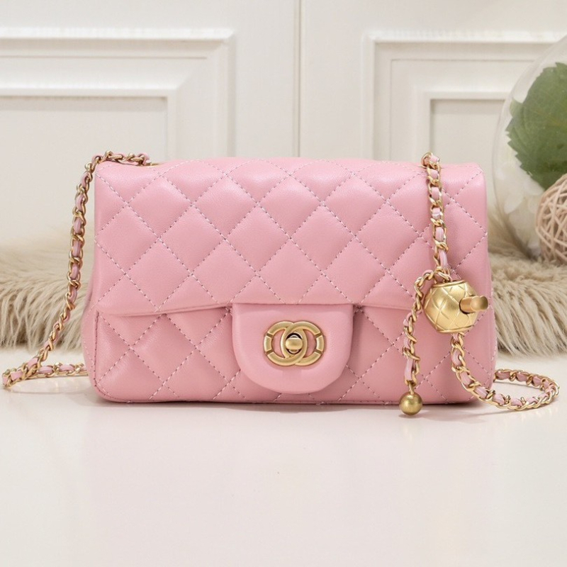 2025 Chanel-inspirirana mala kvadratna torbica s lancem, crossbody, od ovčje kože, vrhunsko izdanje