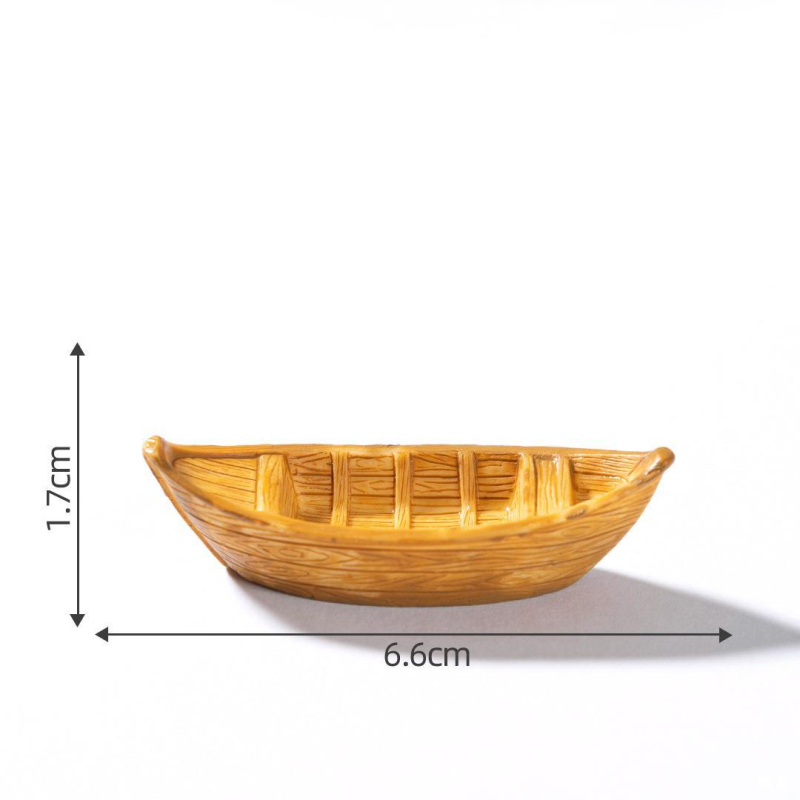 Мини плаващ модел лодка – реалистичен декоративен аксесоар за воден мини ландшафт и аквариум, DIY декор, материал: смола/пластмаса, за водни декорации