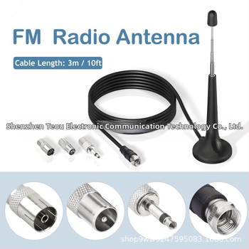 Qiyuntong FM DAB TV stieņa antena HiFi AV uztvērējam ar sūkšanas vāciņu