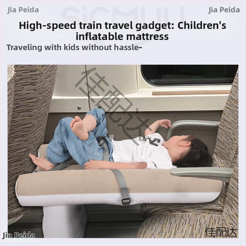 Ceļojumu bērnu gulta automašīnai ar automātisku uzpūšanu, izturīgs PVC, universāla saderība