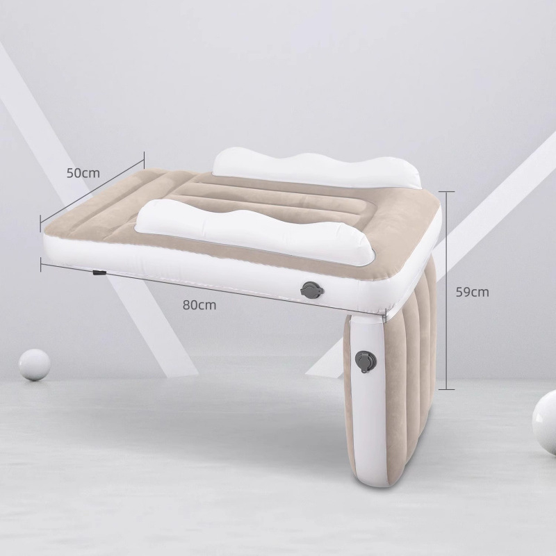 Ceļojumu bērnu gulta automašīnai ar automātisku uzpūšanu, izturīgs PVC, universāla saderība