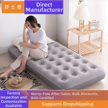 Išpūstama lova namų naudojimui, viengulė sulankstoma lova, dvigubai sustiprinta, nešiojama lauko naudojimui, paviršius iš kompozicinės medžiagos