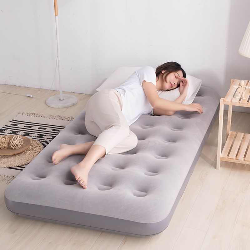 Išpūstama lova namų naudojimui, viengulė sulankstoma lova, dvigubai sustiprinta, nešiojama lauko naudojimui, paviršius iš kompozicinės medžiagos