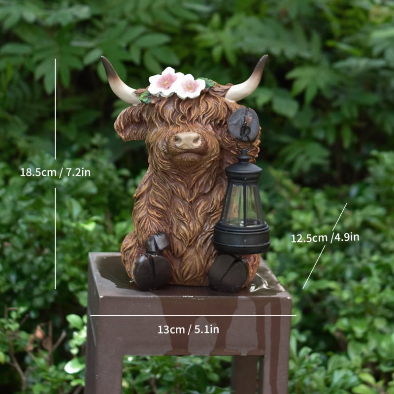 Ρητίνη Χάιλλαντ Κοου: Ηλιακή Λάμπα Κήπου-Γλυπτό, Εξωτερικός Φωτισμός, Παστοραλιστικό Στυλ, By Moonlight