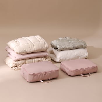 Θήκη αποθήκευσης πουπουλένιου παλτό, κυβοειδούς σχήματος, ύφασμα μνήμης, πολυλειτουργική, κατάλληλη για ταξίδια