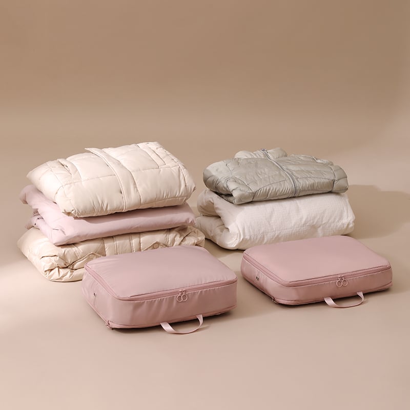 Θήκη αποθήκευσης πουπουλένιου παλτό, κυβοειδούς σχήματος, ύφασμα μνήμης, πολυλειτουργική, κατάλληλη για ταξίδια