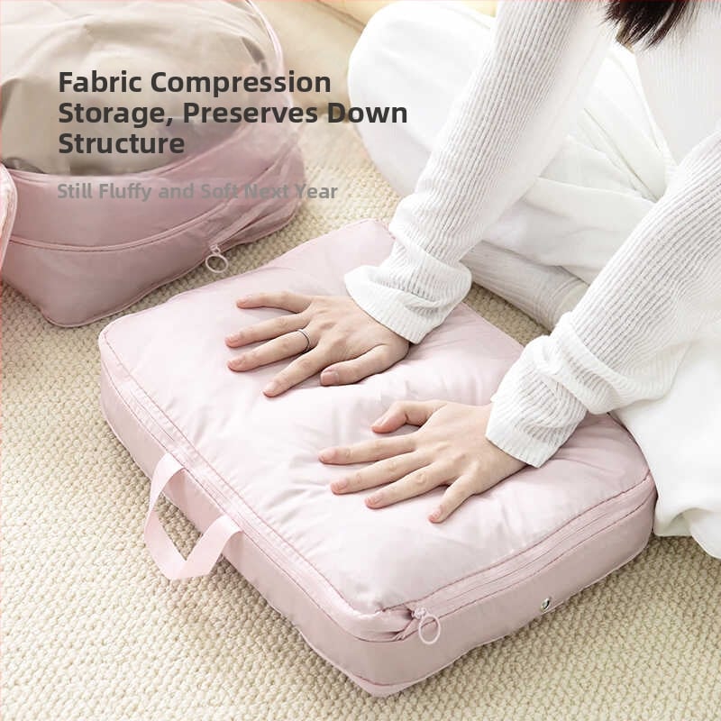 Θήκη αποθήκευσης πουπουλένιου παλτό, κυβοειδούς σχήματος, ύφασμα μνήμης, πολυλειτουργική, κατάλληλη για ταξίδια