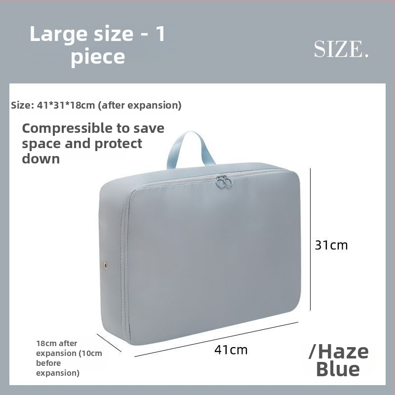 Θήκη αποθήκευσης πουπουλένιου παλτό, κυβοειδούς σχήματος, ύφασμα μνήμης, πολυλειτουργική, κατάλληλη για ταξίδια