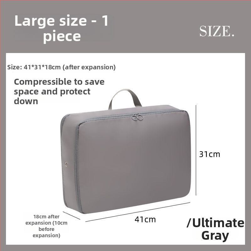 Θήκη αποθήκευσης πουπουλένιου παλτό, κυβοειδούς σχήματος, ύφασμα μνήμης, πολυλειτουργική, κατάλληλη για ταξίδια