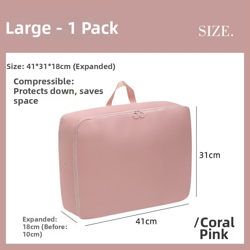 Θήκη αποθήκευσης πουπουλένιου παλτό, κυβοειδούς σχήματος, ύφασμα μνήμης, πολυλειτουργική, κατάλληλη για ταξίδια