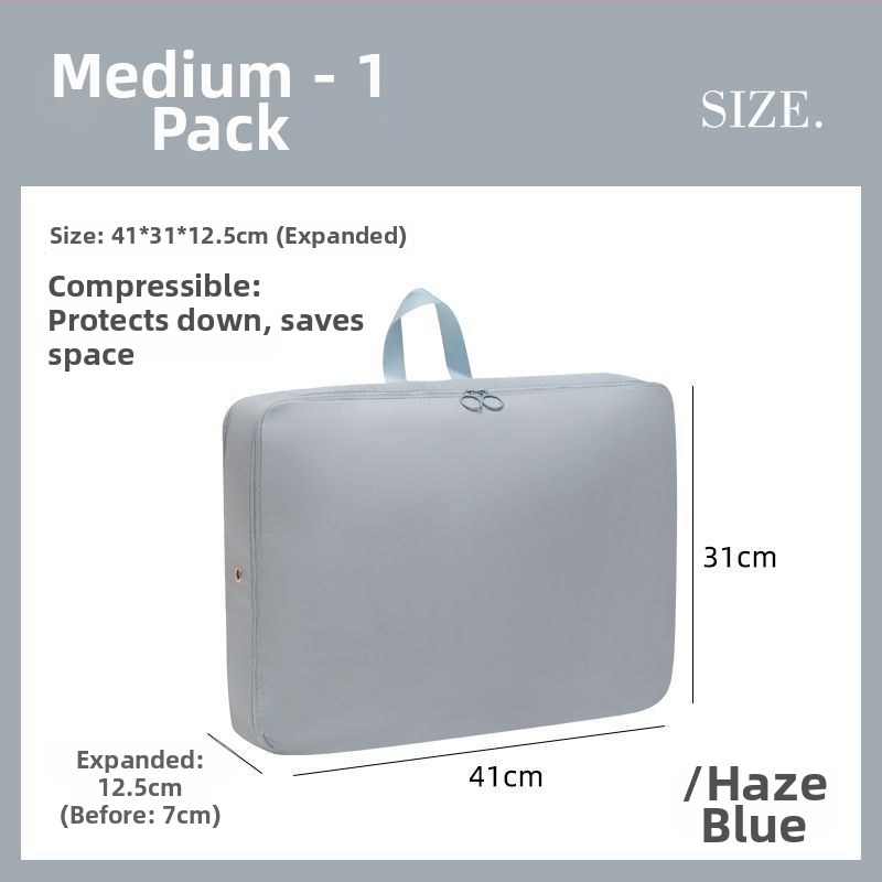 Θήκη αποθήκευσης πουπουλένιου παλτό, κυβοειδούς σχήματος, ύφασμα μνήμης, πολυλειτουργική, κατάλληλη για ταξίδια