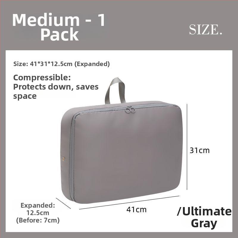 Θήκη αποθήκευσης πουπουλένιου παλτό, κυβοειδούς σχήματος, ύφασμα μνήμης, πολυλειτουργική, κατάλληλη για ταξίδια