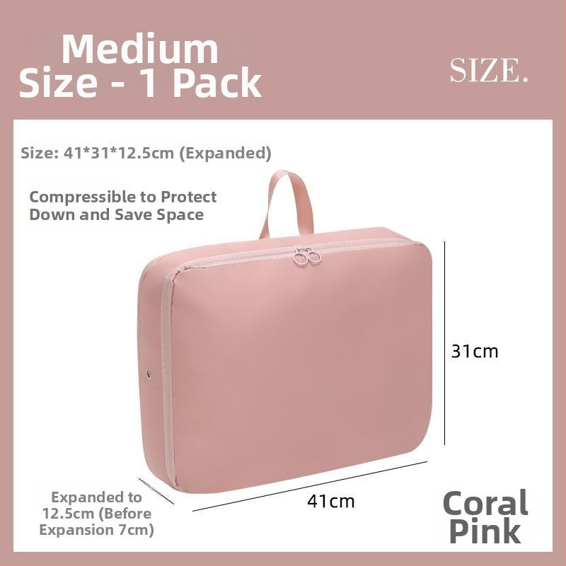 Θήκη αποθήκευσης πουπουλένιου παλτό, κυβοειδούς σχήματος, ύφασμα μνήμης, πολυλειτουργική, κατάλληλη για ταξίδια