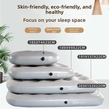 Pripučiamas lova lauko kempingui, savarankiškai pripučiamas, dviejų sluoksnių, sulankstomas, su išorine pompa