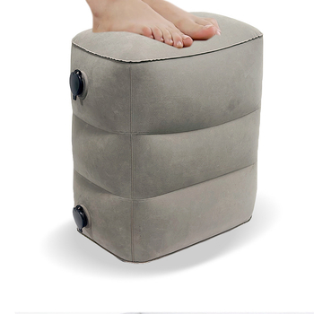 Pūšams ceļojumu kāju balsts, PVC flocking materiāls, lielā diametra dubultā ventile, 0,4 mm biezums, 0,4 kg svars