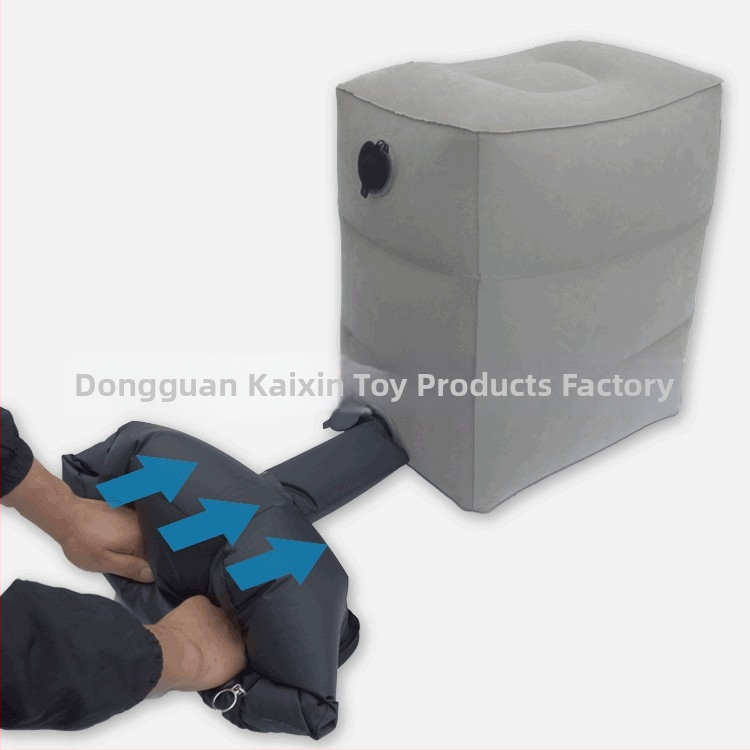 Pūšams ceļojumu kāju balsts, PVC flocking materiāls, lielā diametra dubultā ventile, 0,4 mm biezums, 0,4 kg svars