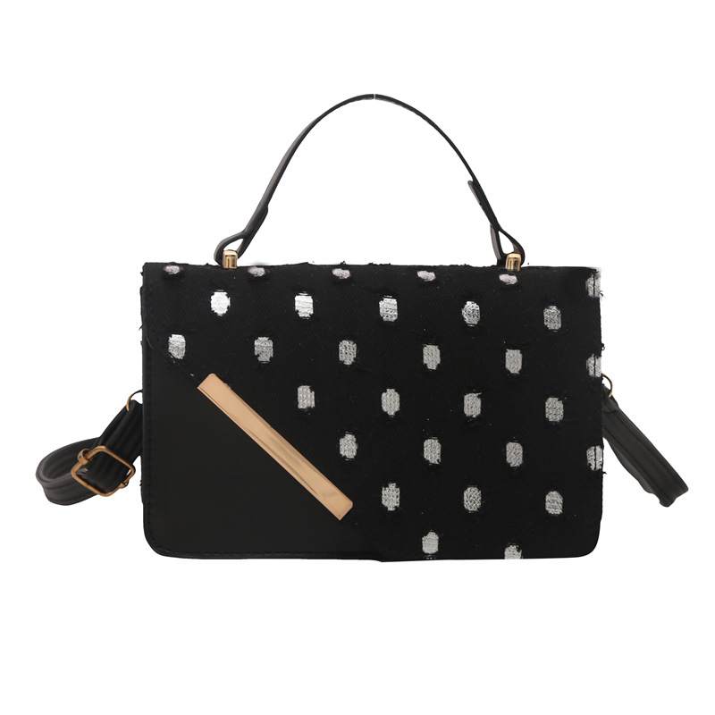 Crossbody mala kvadratna torbica s francuskim nišnim dizajnom i retro vibom, ulični stil (Materijal: poseban; Oblik: horizontalni kvadrat; Zatvaranje: poklopac; Unutarnji pretinci: pretinac sa zipom, džep za telefon)