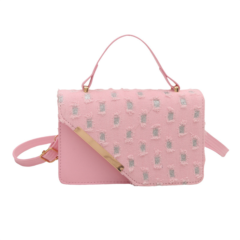 Crossbody mala kvadratna torbica s francuskim nišnim dizajnom i retro vibom, ulični stil (Materijal: poseban; Oblik: horizontalni kvadrat; Zatvaranje: poklopac; Unutarnji pretinci: pretinac sa zipom, džep za telefon)